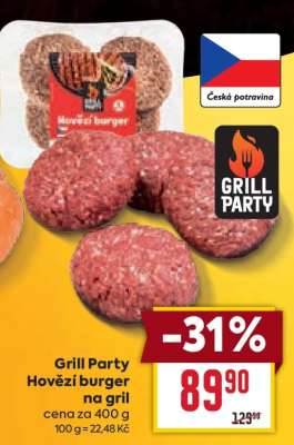 Grill Party Hovězí burger na gril