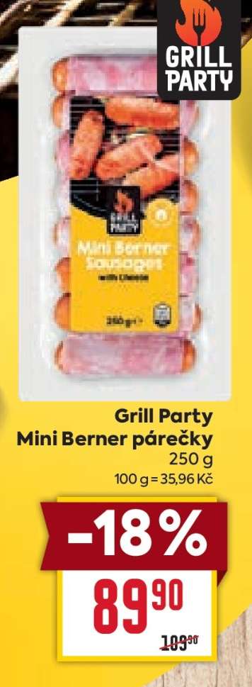 Grill Party Mini Berner párečky