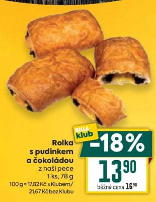 Rolka s pudinkem a čokoládou