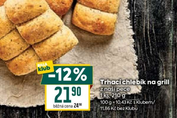 Trhací chlebík na grill