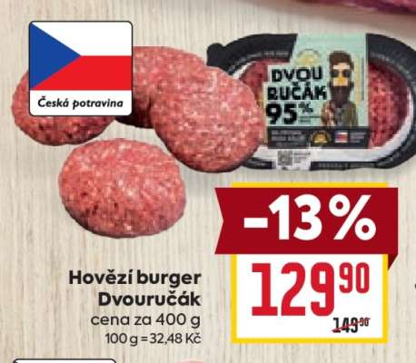 Hovězí burger dvouručák
