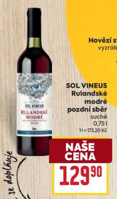 SOL VINEUS Rulandské modré pozdní sběr