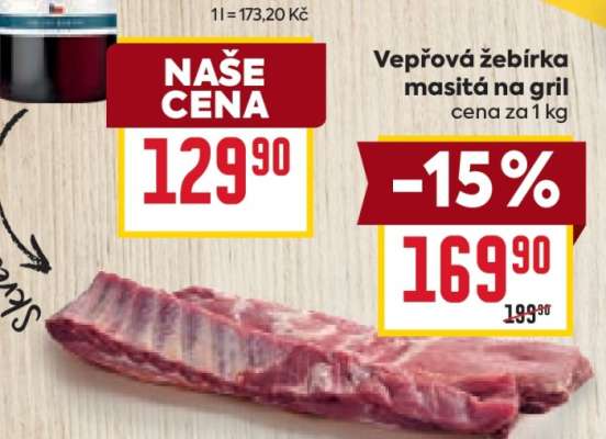 Vepřová žebírka masitá na gril