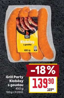 Grill Party Klobásy s goudou