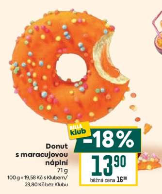 Donut s maracujovou náplní
