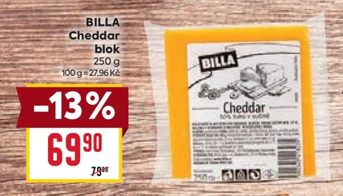 BILLA Cheddar blok
