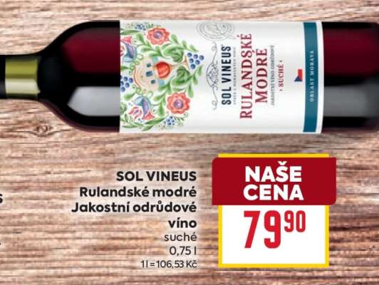 SOL VINEUS Rulandské modré Jakostní odrůdové víno