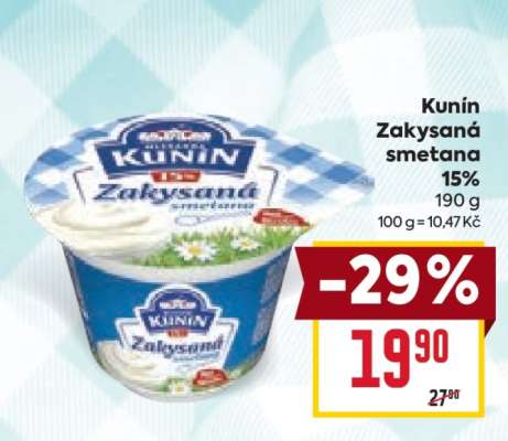 Kunín Zakysaná smetana 15%