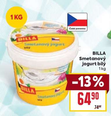 BILLA Smetanový jogurt bílý