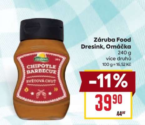 Záruba Food Dresink, Omáčka