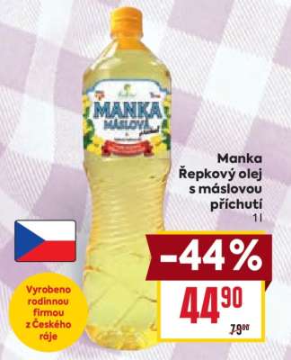 Manka Řepkový olej, s máslovou příchutí