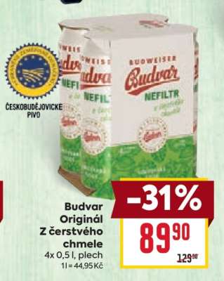 Budvar Originál z čerstvého chmele