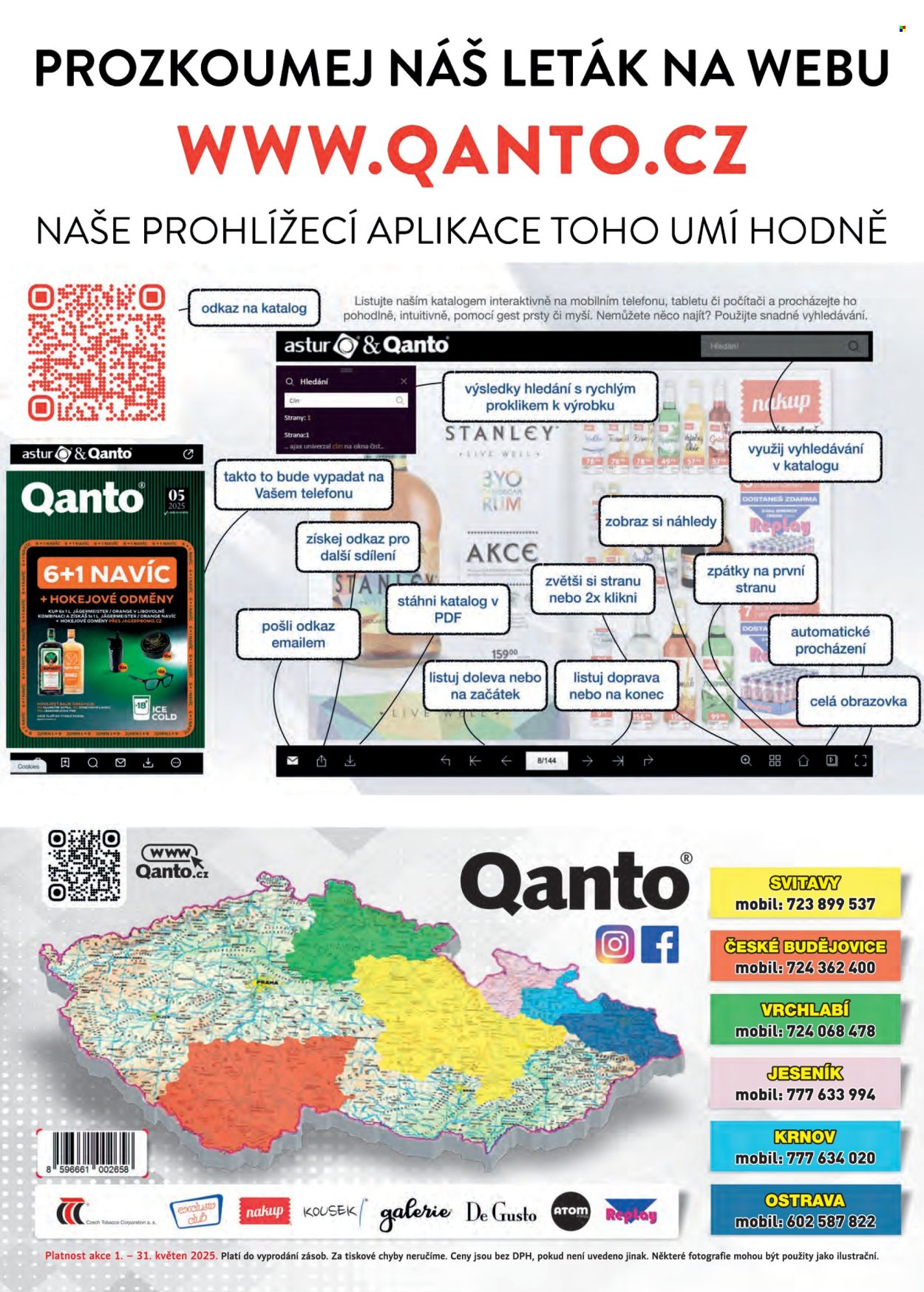 Leták Astur & Qanto velkoobchod - 1.5.2025 - 31.5.2025. Strana 1