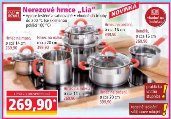 Nerezové hrnce „Lia“