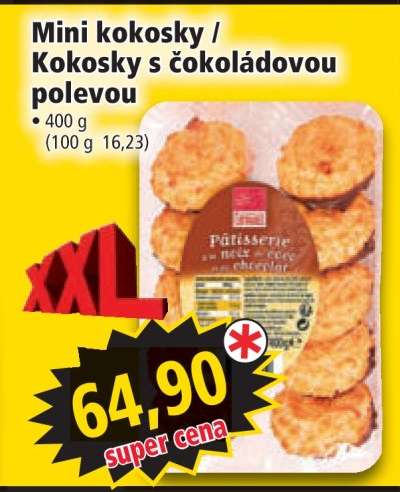 Mini kokosky / Kokosky s čokoládovou polevou