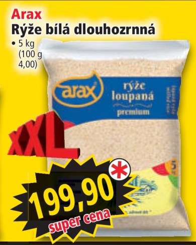 ARAX Rýže bílá dlouhozrnná