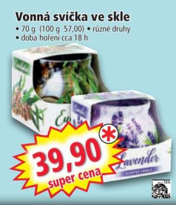 VONNÁ SVÍČKA VE SKLE*