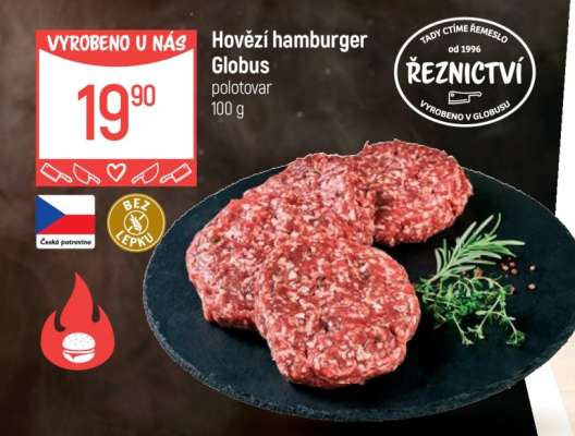 Hovězí hamburger Globus