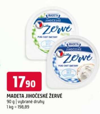 Madeta Jihočeské Žervé