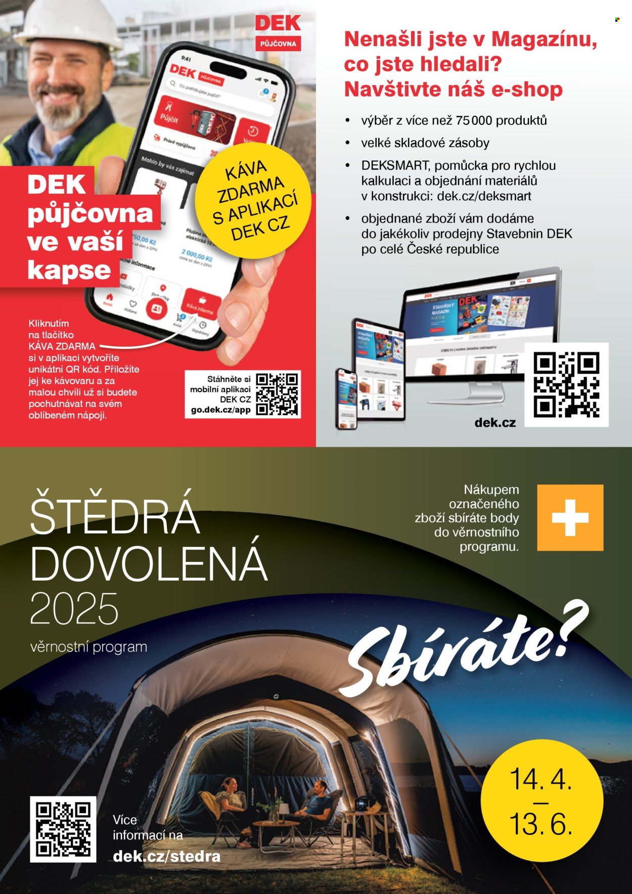 Leták DEK - 29.4.2025 - 25.5.2025. Strana 1