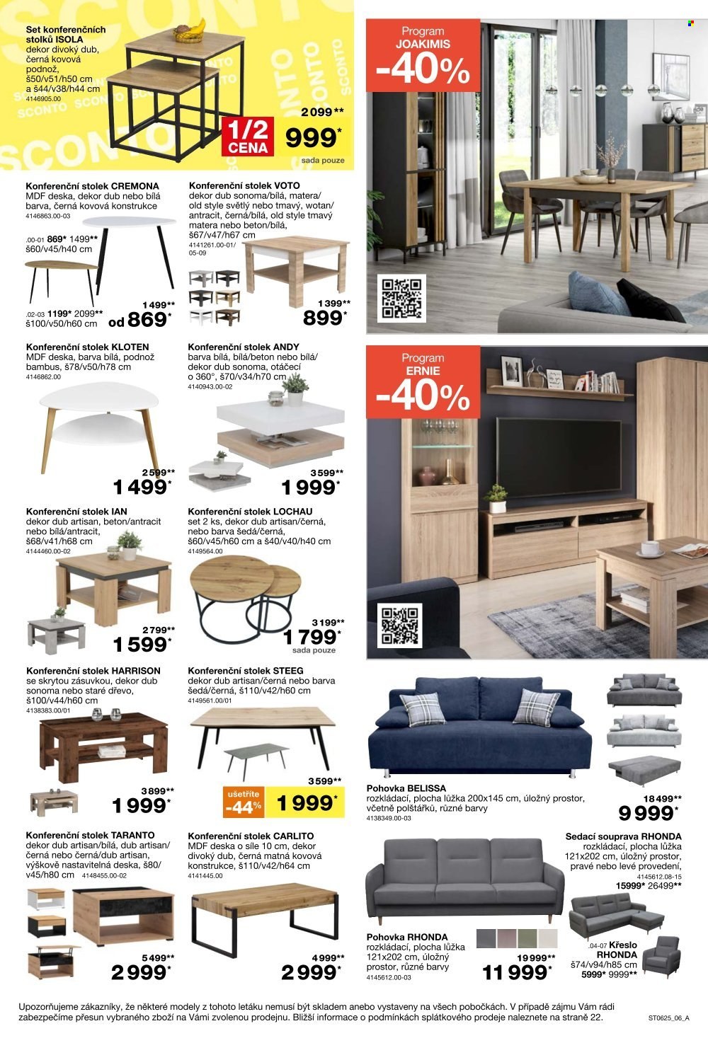 Leták SCONTO NÁBYTEK - 30.4.2025 - 13.5.2025. Strana 1