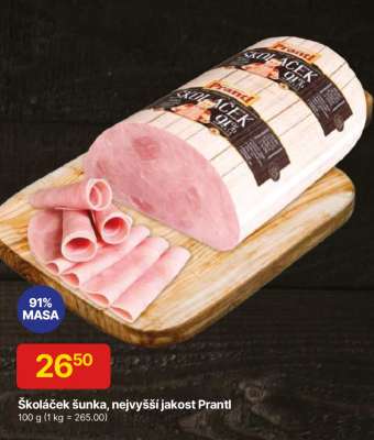 Školáček šunka, nejvyšší jakost Prantl