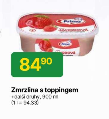 Zmrzlina s toppingem