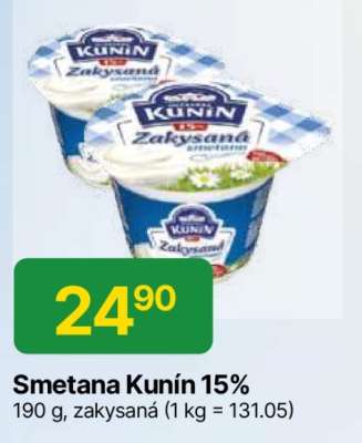 Smetana Kunín 15%