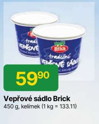 Vepřové sádlo Brick
