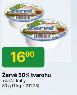 Žervé 50% tvarohu