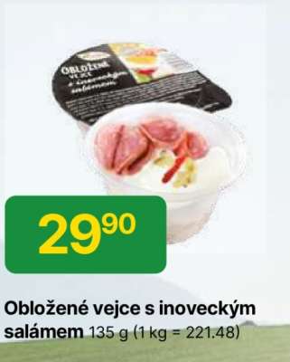 Obložené vejce s inoveckým salámem