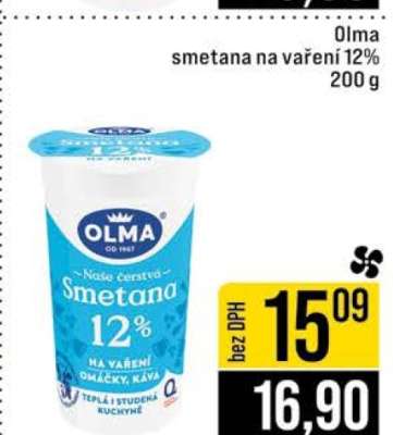 Olma smetana na vaření 12%