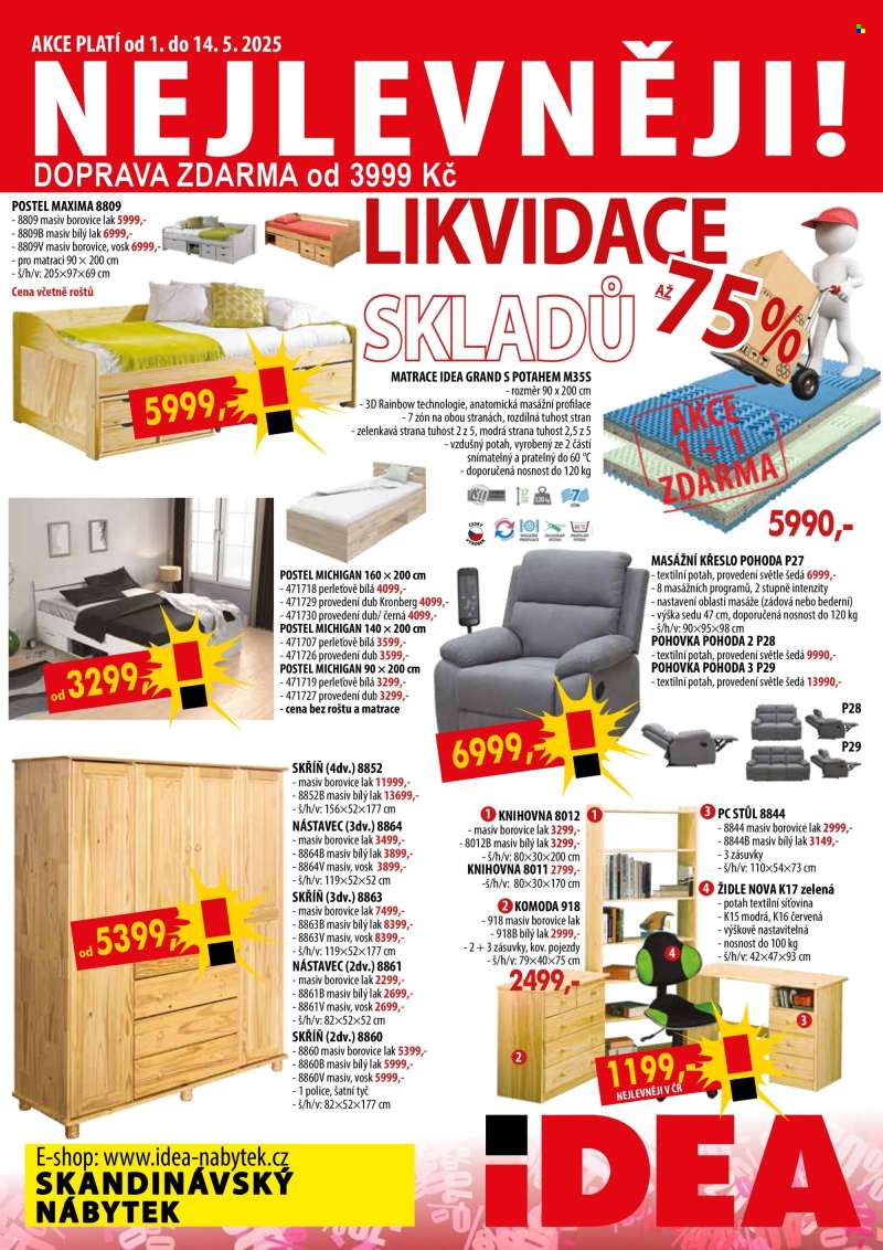 Leták IDEA nábytek - 1.5.2025 - 14.5.2025.