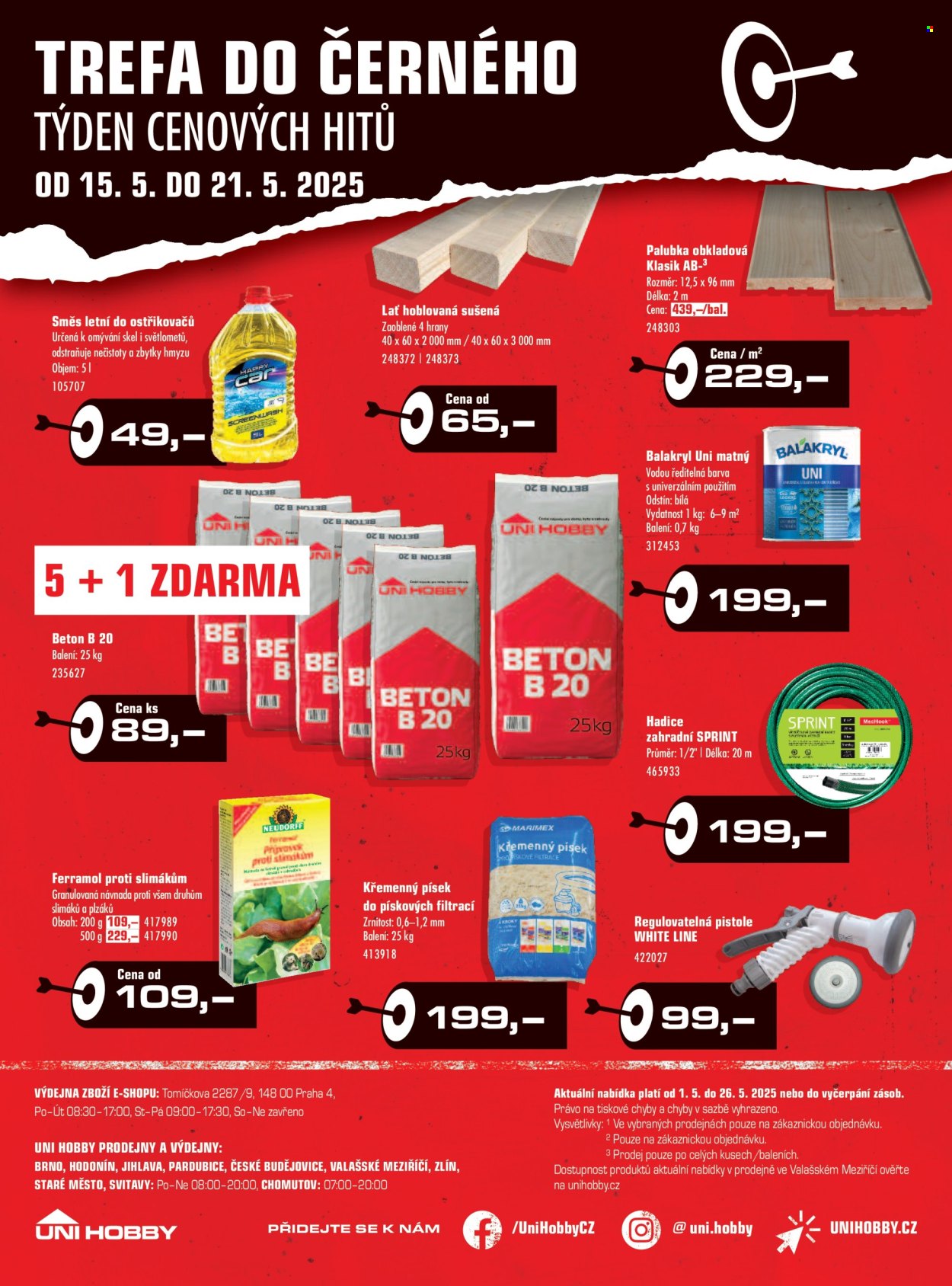 Leták UNI HOBBY - 1.5.2025 - 26.5.2025. Strana 1