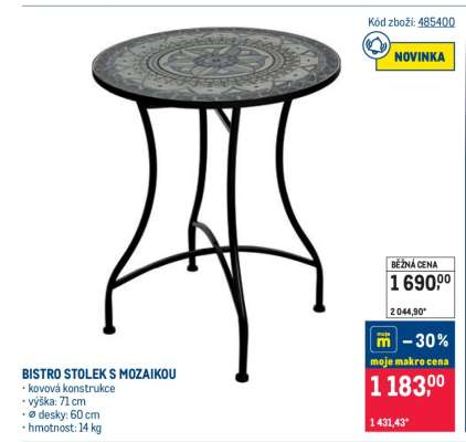 BISTRO STOLEK S MOZAIKOU