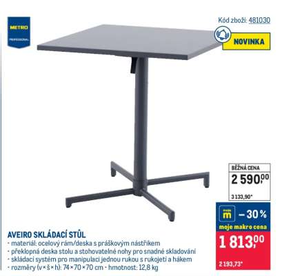 AVEIRO SKLÁDACÍ STŮL