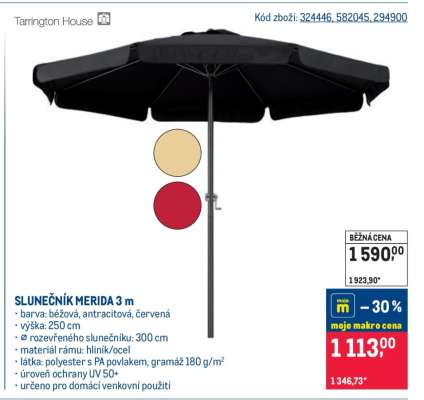 SLUNEČNÍK MERIDA 3 m