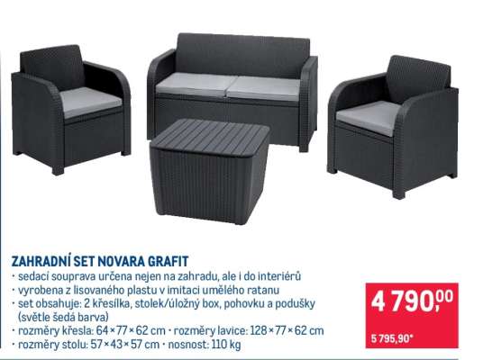 ZAHRADNÍ SET NOVARA GRAFIT