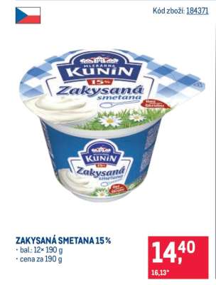 Zakysaná smetana 15%