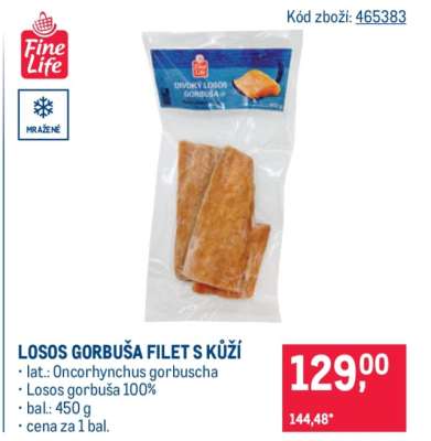 LOSOS GORBUŠA FILET S KŮŽÍ