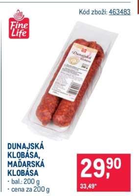 Dunajská klobása, Maďarská klobása