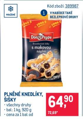Plněné knedlíky, šišky