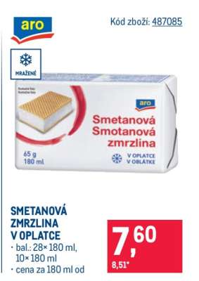 SMETANOVÁ ZMRZLINA V OPLATCE