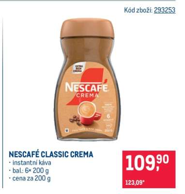Nescafé Classic, Crema