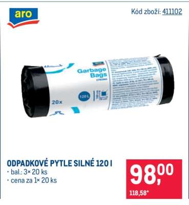Odpadkové pytle silné 120 l