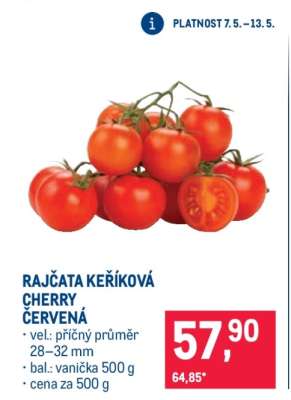 RAJČATA KEŘÍKOVÁ CHERRY ČERVENÁ
