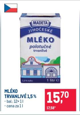 Mléko trvanlivé 1,5 %