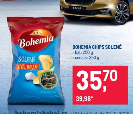 Bohemia chips solené