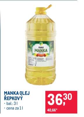 Manka olej řepkový