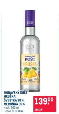 MORAVSKÝ KOŠT HRUŠKA, ŠVESTKA 38%, MERUŇKA 35%